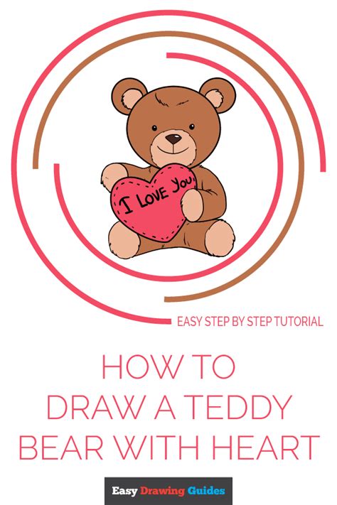 How To Draw A Teddy Bear With A Heart Really Easy Drawing Tutorial