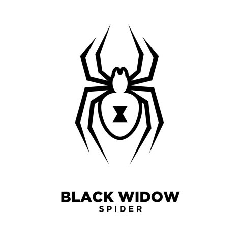 Black Widow Outline Spider Logo Icon Design 2373411 Vector Art At Vecteezy