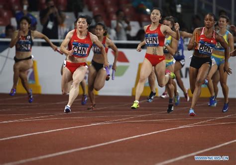 bahrain wins gold medal of women s 4x100m relay at asiad xinhua english news cn