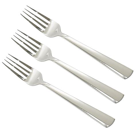 Polished Stainless Steel Dinner Forks Set Of 3 Product Sku J 193467