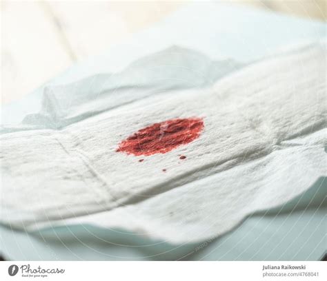 Sanitary Napkin With Blood Stain A Royalty Free Stock Photo From Photocase