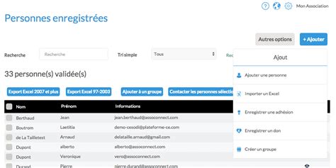 Module Gestion Des Membres AssoConnect