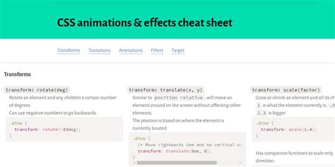 Css Animation Cheat Sheet Pdf