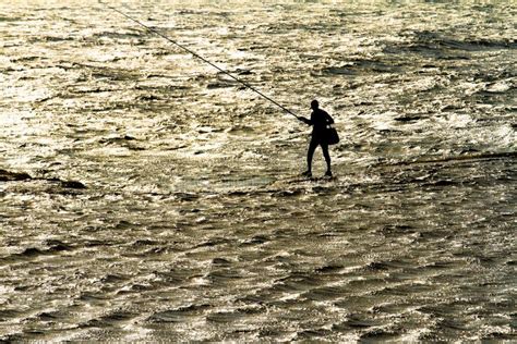 Alone In The Sea Stock Photo Image Of Fishermen Sport 51085964