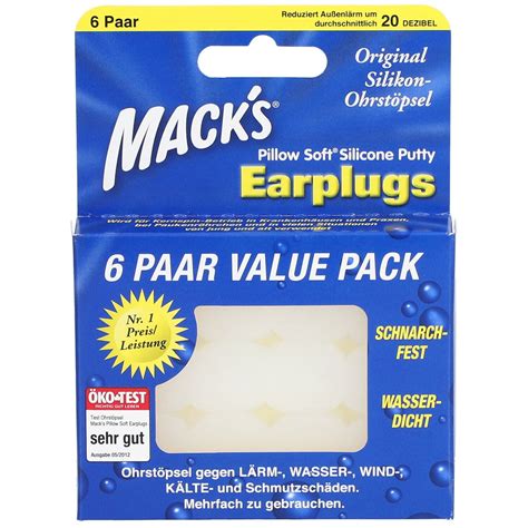Macks Earplugs 6x2 St Shop
