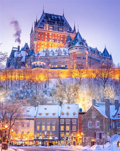 The Iconic Château Frontenac In The Upper Town Of Quebec City Overlooking The Lower Town