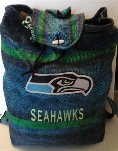 mexican backpack handmade indian bag tote nfl seattle seahawks 16 x 15 x 6 seattleseahawks