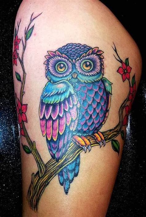 Beautiful Owl Colorful Owl Tattoo Picture Tattoos Tattoos