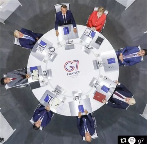 The group of seven (g7) is an intergovernmental organization consisting of canada, france, germany, italy, japan, the united kingdom and the united states. See Iconic Photo Of World Leaders Taken At Ongoing G7 ...