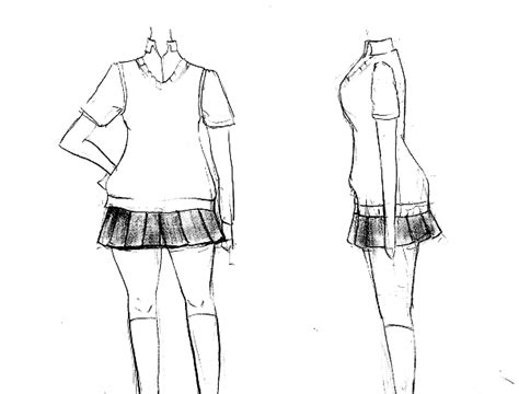 Satu lingkaran paling kecil untuk menggambar sketsa kepala kelinci, sementara dua lingkaran lainnya untuk badan kelinci. Cara menggambar seragam manga cewek lengkap - MAYAGAMI