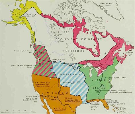Map Of North America 1670 1867 North America Map America Map Map