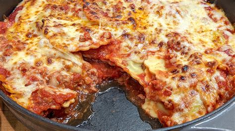 Shortcut Skillet Lasagna Made With Ravioli Recipe Rachael Ray Show