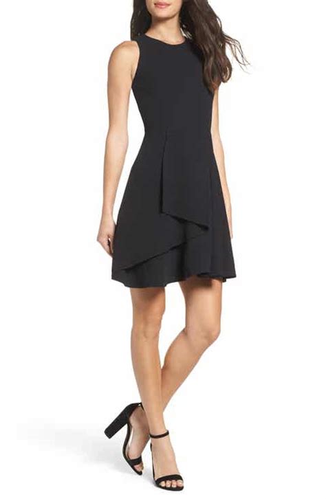 Womens Black Fit And Flare Dresses Nordstrom
