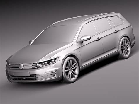 Volkswagen Passat Variant Gte 2016 3d Model Max Obj 3ds Fbx C4d