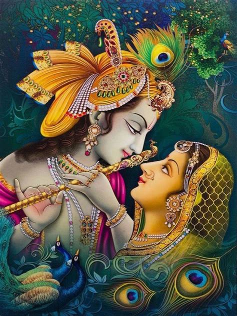 Radha Krishna HD Wallpaper on Art Paper Fine Art Print - Art
