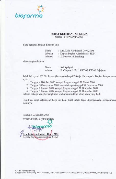 Berikut adalah beberapa contoh surat pengunduran diri dari perusahaan untuk anda jadikan sebagai bahan referensi dalam menulis contoh surat yang baik. Indahnya berbagi...: surat pengalaman kerja