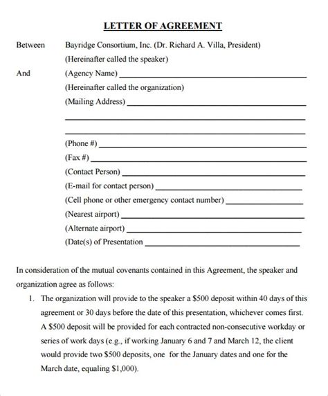 If writing a reflection paper is hard task for you, we'll tell about perfect outlining and formatting of reflection paper. FREE 11+ Sample Letter of Agreement Templates in MS Word ...