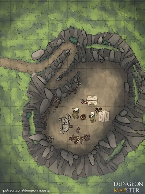 Bandit Camp Public Dungeon Mapster On Patreon Fantasy Map