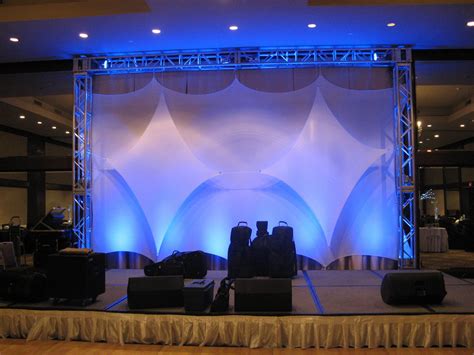 Stage Lighting And Backdrop From Ideal Party Decorators
