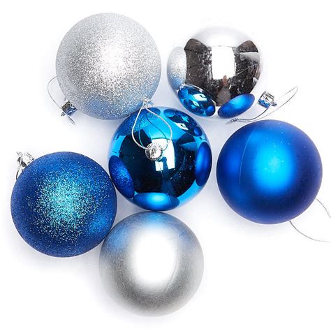 Blue And Silver Christmas Ball Ornaments Christmas Ornaments