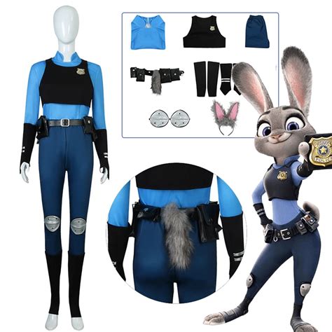 Judy Hopps Costume Women Zootopia Judy Cosplay Costumes Bunny Police