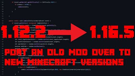 How To Port Old Mods To New Minecraft Versions Youtube