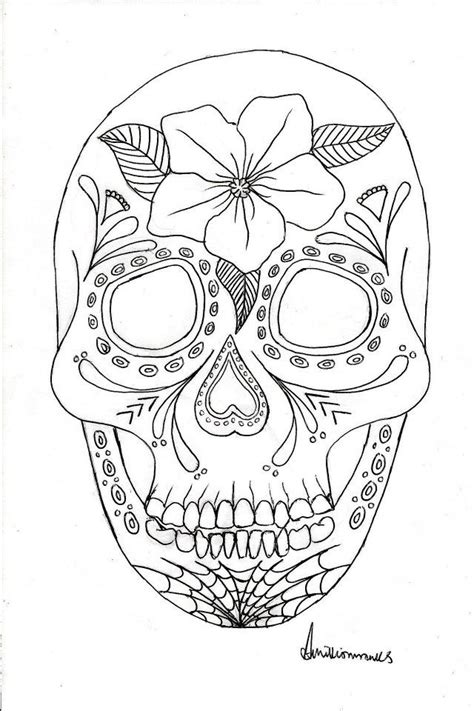 Day Of The Dead Skull Coloring Pages - Coloring Home