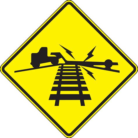 Low Ground Clearance Grade Crossing Rail Sign Frw679