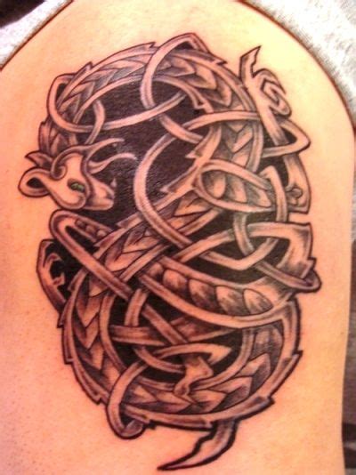 Celtic Dragon Tattoo On Left Shoulder Celtic Dragon Tattoos Celtic