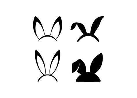 Bunny Ears Icon Illustration Vector Set 2201250 Vector Art At Vecteezy