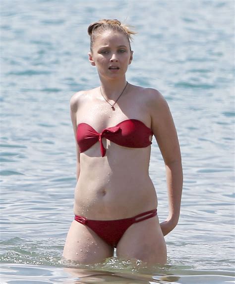 Elisabeth Harnois In Red Bikini At The Beach May