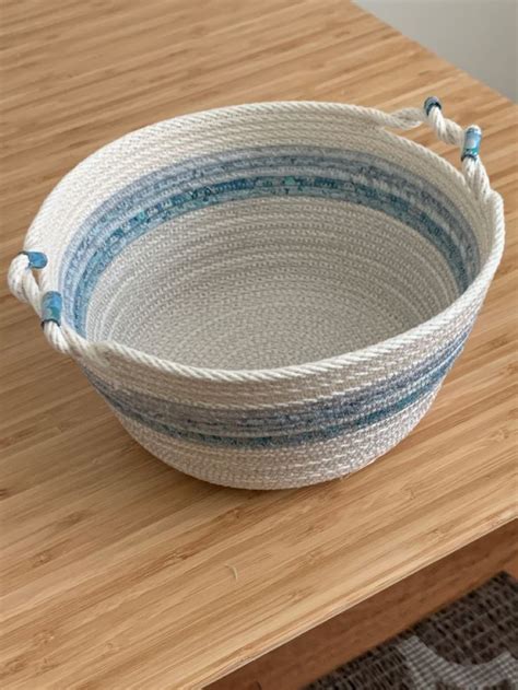 Rope Bowl By Lorrie In 2023 Rope Basket Clothesline Basket Rope Crafts