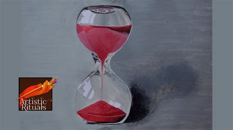 How To Paint Hourglass In Acrylicpainting Glass Youtube