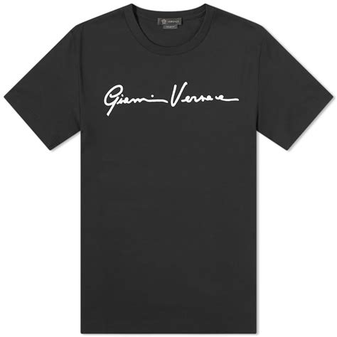 Versace Gianni Signature T Shirt Black Oznico