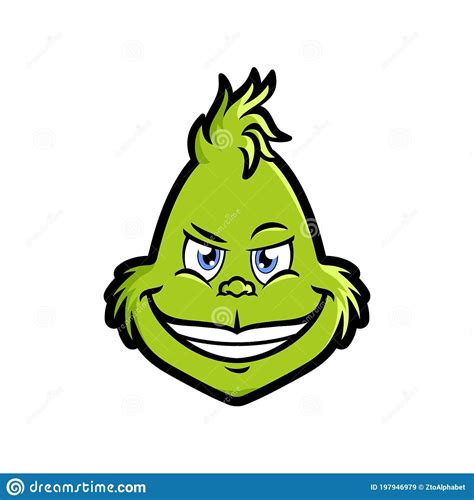 Grinch Emoticon Emoji Grinning Face Sticker Editorial Stock Image