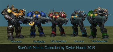Sc2 Starcraft Ii Hd Marine Collection Files Taylor Mouses Assets