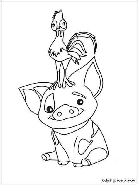 Pua Pig From Moana 3 Coloring Page Free Printable Coloring Pages