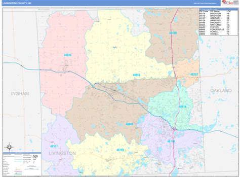 Digital Maps Of Livingston County Michigan