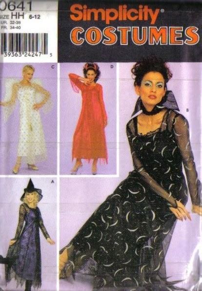 Simplicity Adult Halloween Costume Sewing Pattern Unisex Sexy Misses