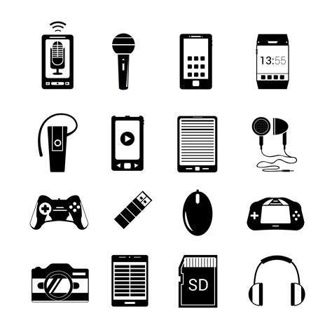 Gadget icons black - Download Free Vectors, Clipart Graphics & Vector Art