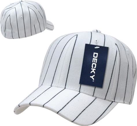 Decky Fitted 6 Panel Pin Striped Baseball Caps Baseball Equipment And Gear