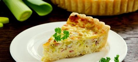 Quiche met prei en spek