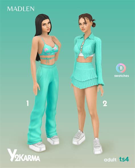 Madlen — Y2karma Outfit Pack Y2k Fashion Is Back And Better Sims 4