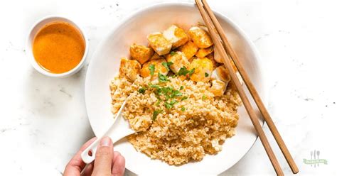 That way all the components are ready for service. Bang Bang Chicken and Cauliflower Rice | Paleo, Gluten ...