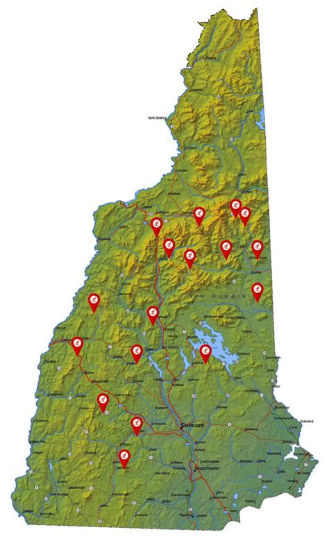Scenic New Hampshire Interactive Map Of New Hampshires Ski Areas