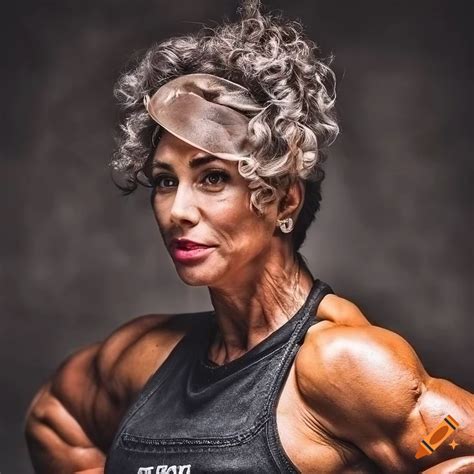 photo of a mature fit woman bodybuilder on craiyon