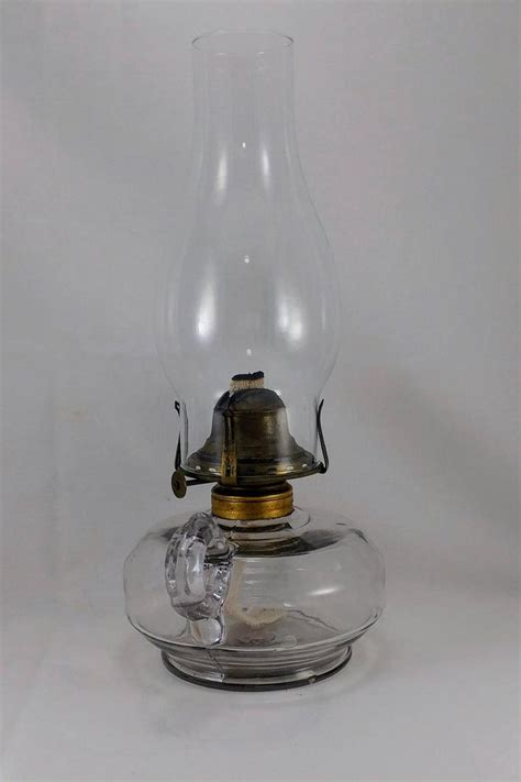 Oil Lamp Antique Glass Finger Oil Lantern Queen Anne Burner Etsy