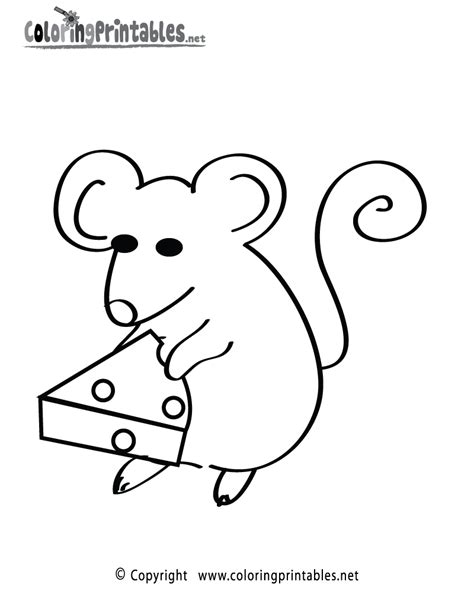 Mouse Coloring Page A Free Animal Coloring Printable