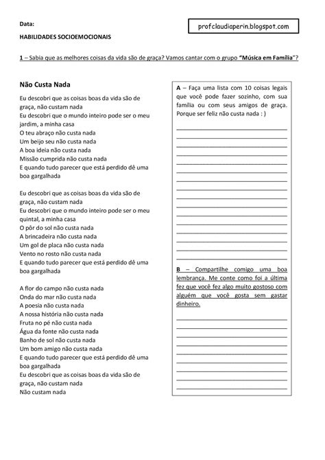 Atividades Socioemocionais Pdf Ensino Médio