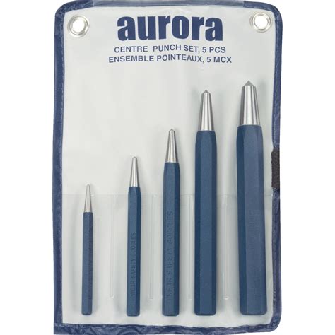 Aurora Tools Center Punch Set 5 Pieces Aurora Tools